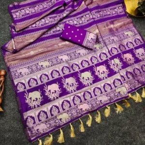Crape Khadi Tissue Silk Saree