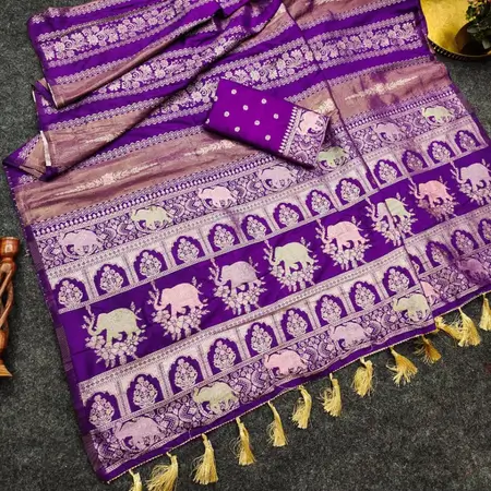 Crape Khadi Tissue Silk Saree Crape Khadi Tissue Silk Saree